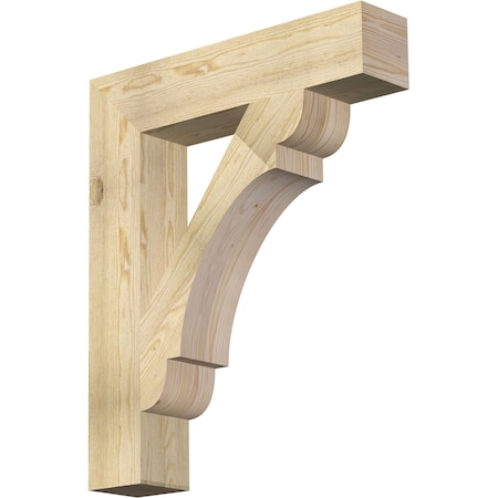 Ekena Millwork Olympic Block Rough Sawn Bracket, Douglas Fir, 6"W x 30"D x 36"H BKT06X30X36OLY05RDF